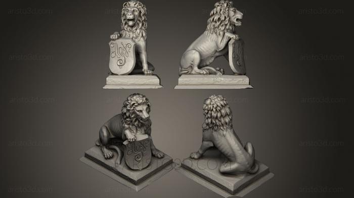 Figurines lions tigers sphinxes (STKL_0005) 3D model for CNC machine